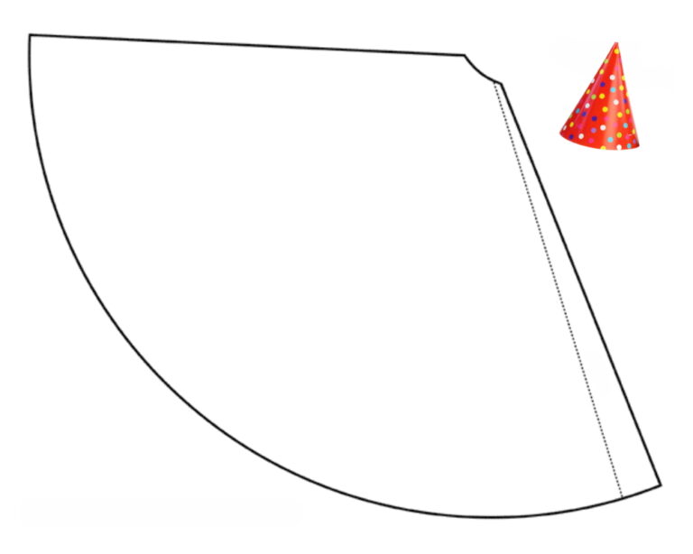 Molde de chapéu de aniversário para imprimir - Artesanato Passo a Passo!