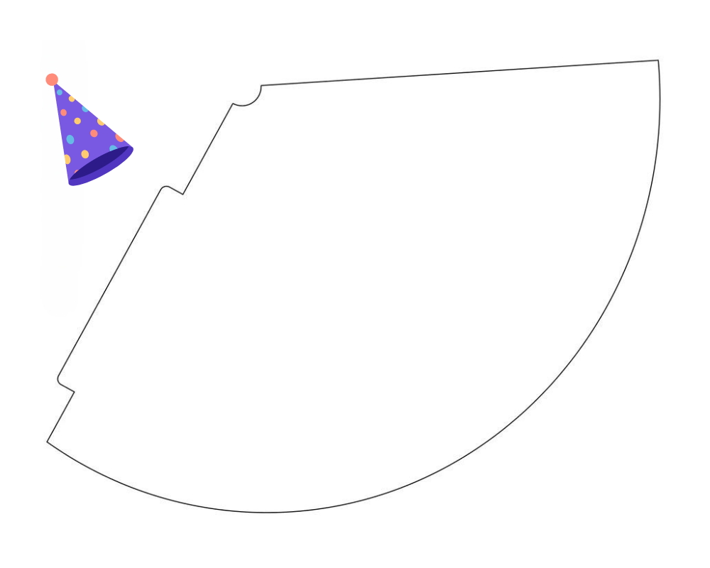 molde chapéu de aniversário para imprimir