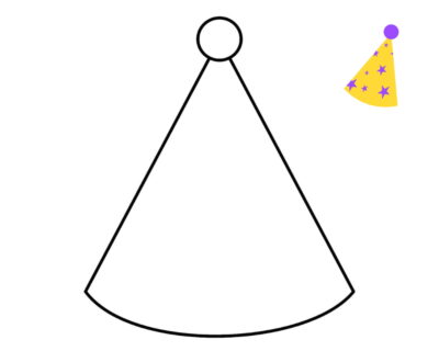 Molde de chapéu de aniversário para imprimir - Artesanato Passo a Passo!