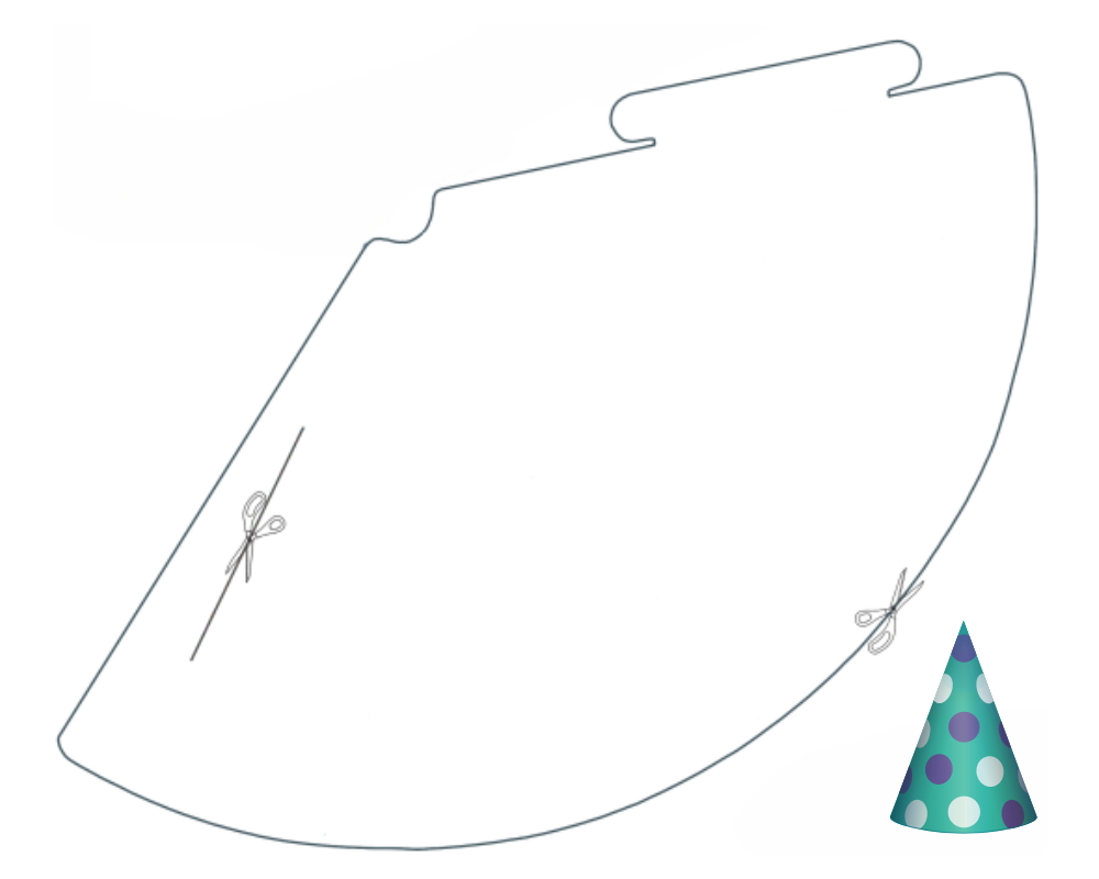 molde para chapéu de aniversário