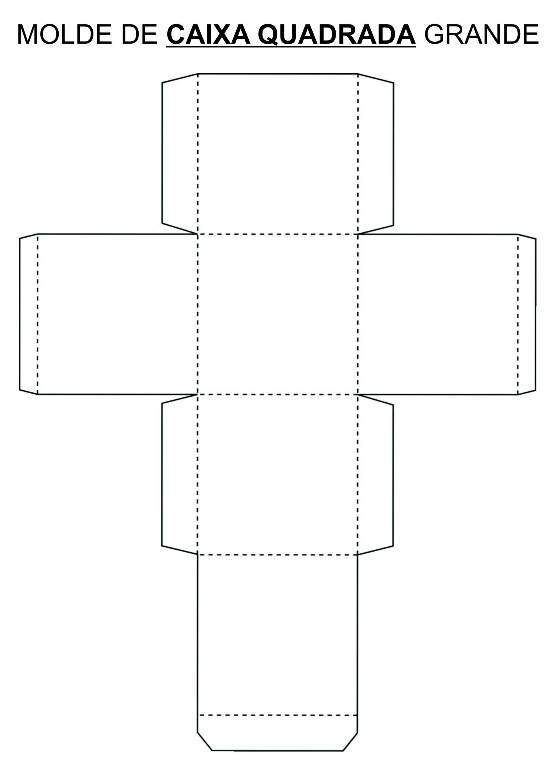 molde de caixa quadrada para imprimir