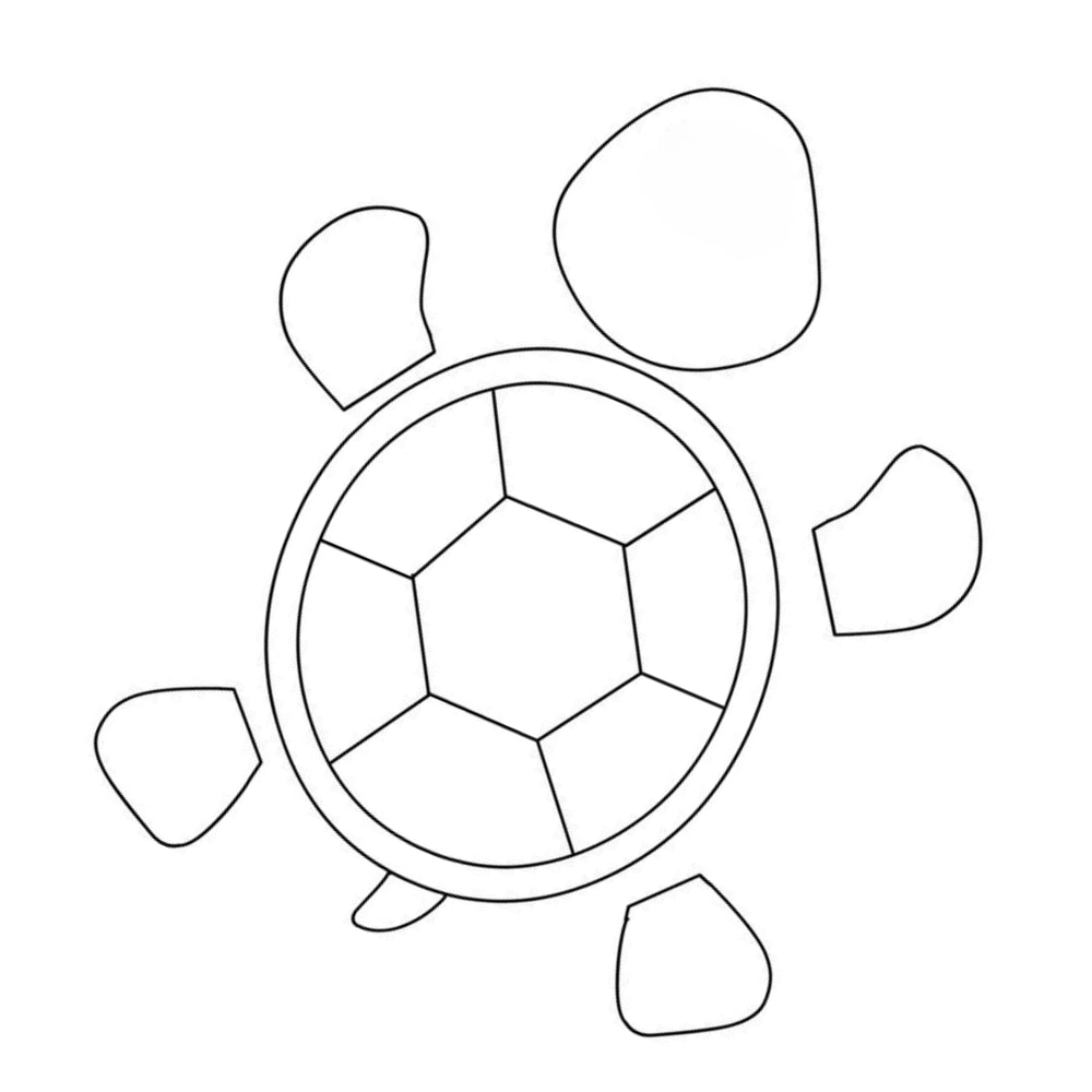 Molde de tartaruga feltro