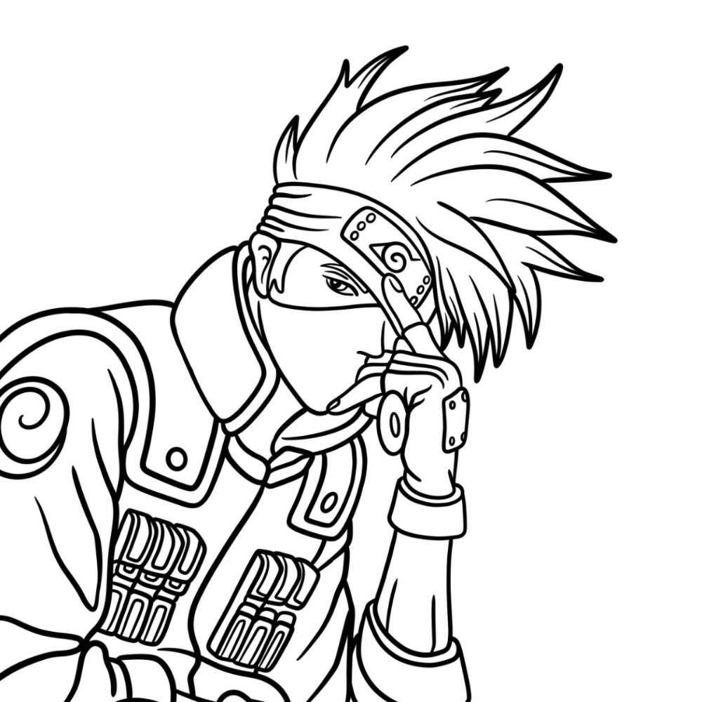 Desenho do Kakashi 
