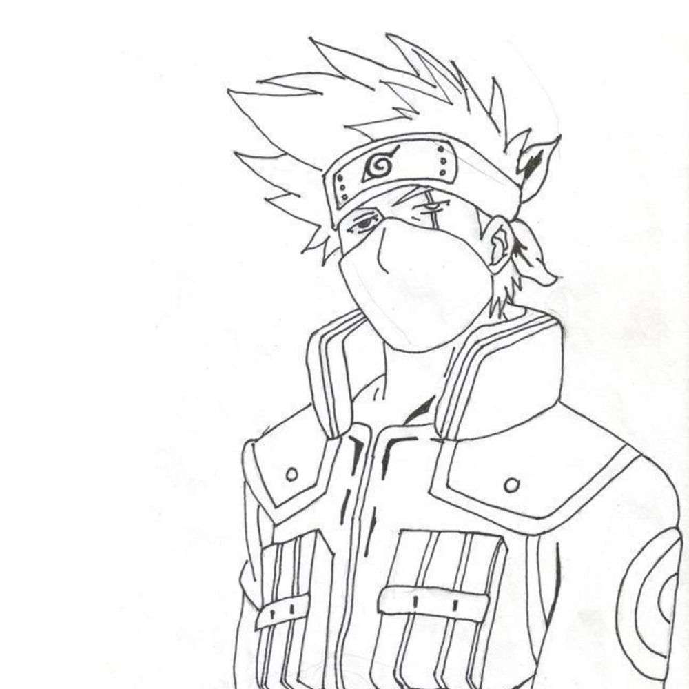 Desenho do Kakashi  para desenhar