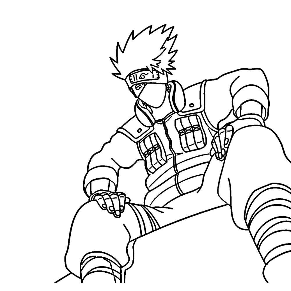 Desenho do Kakashi  para imprimir 
