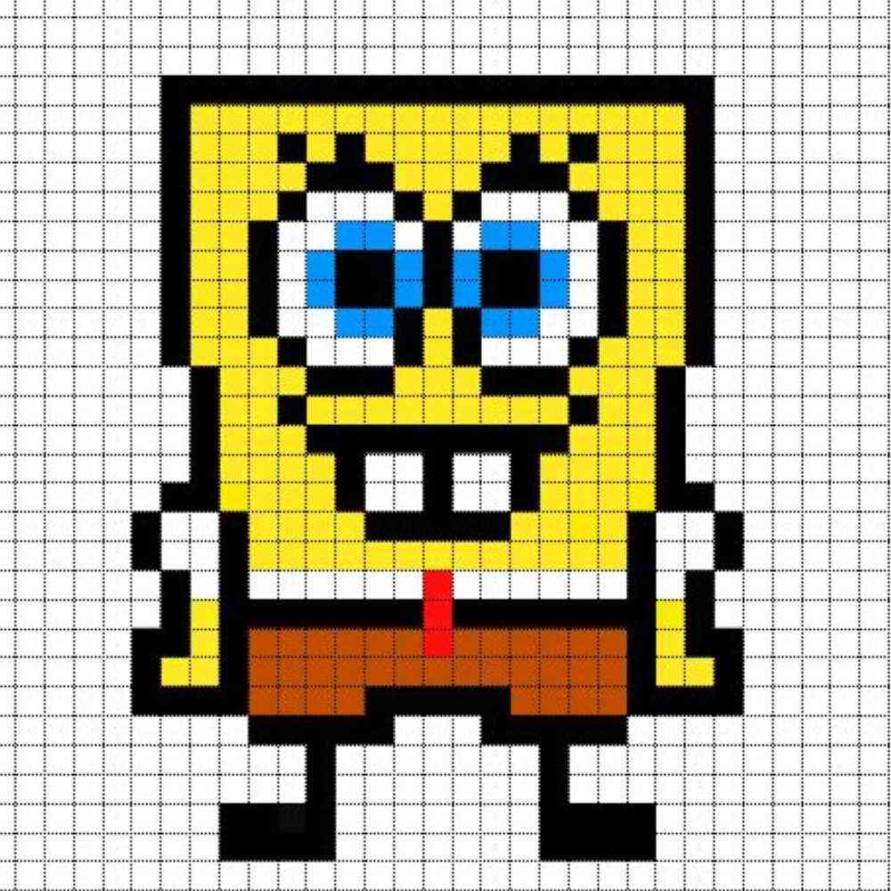 bob esponja quadriculado