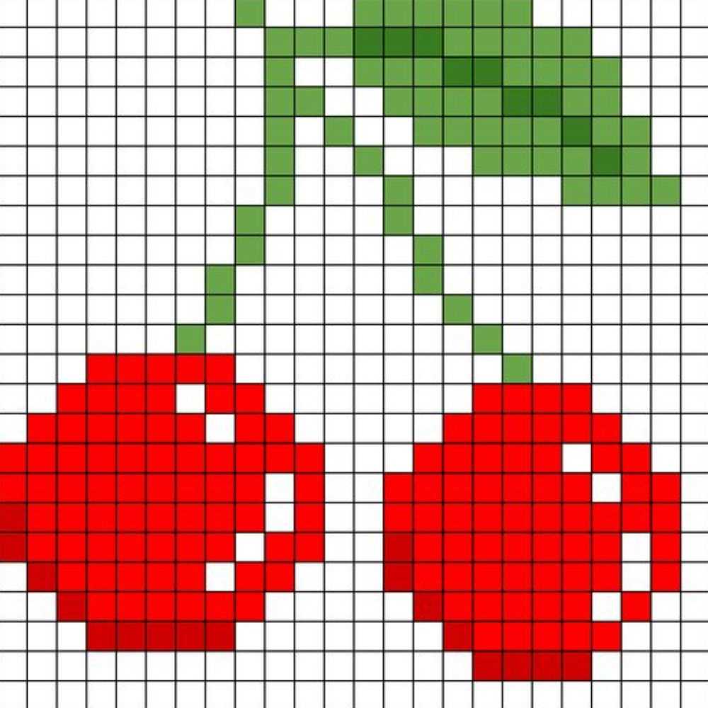 frutas quadriculadas