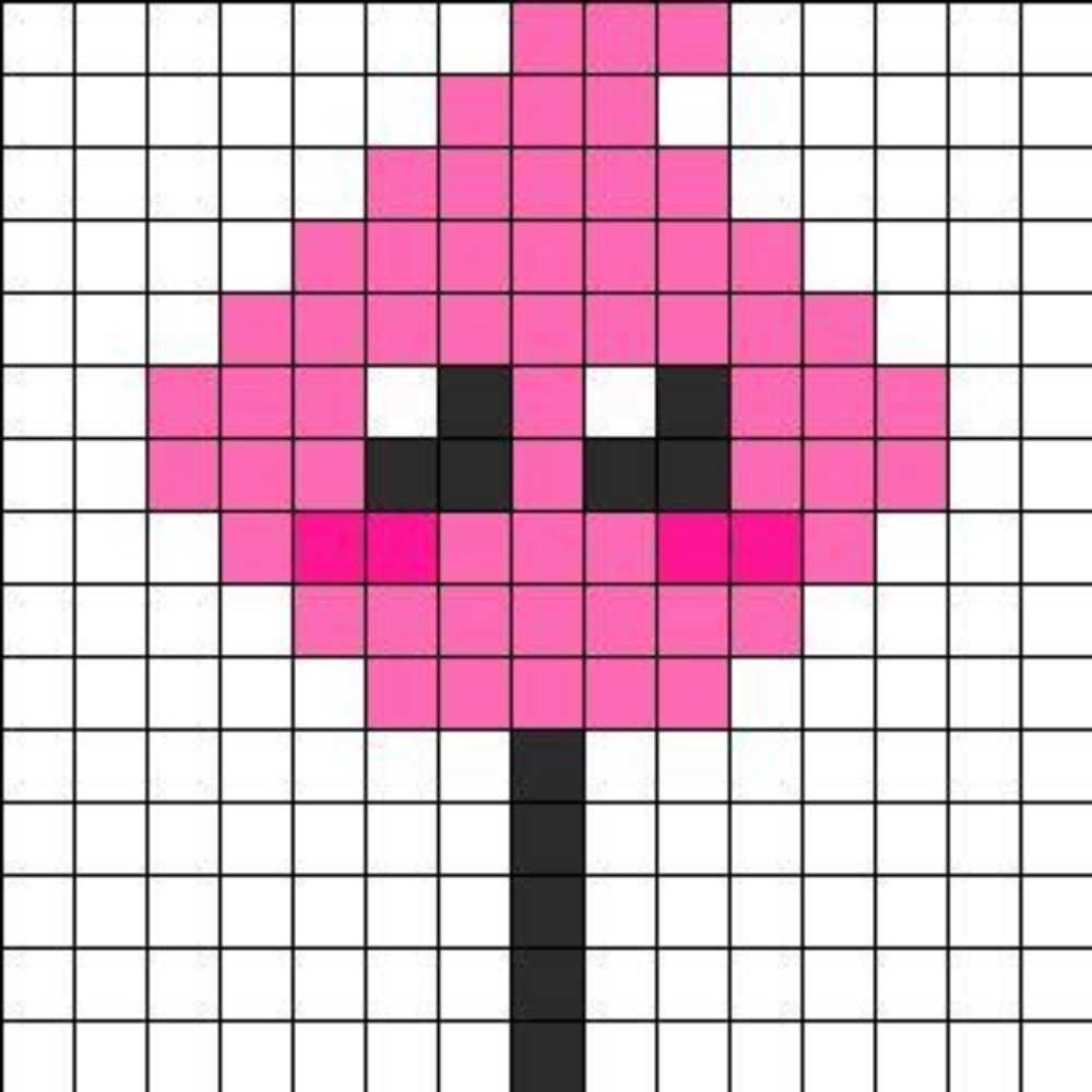 pirulito quadriculado kawaii