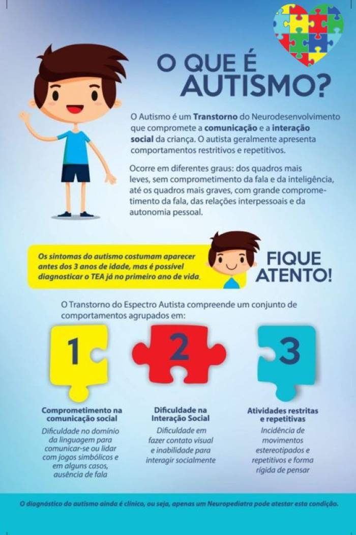 modelo de folheto de autismo