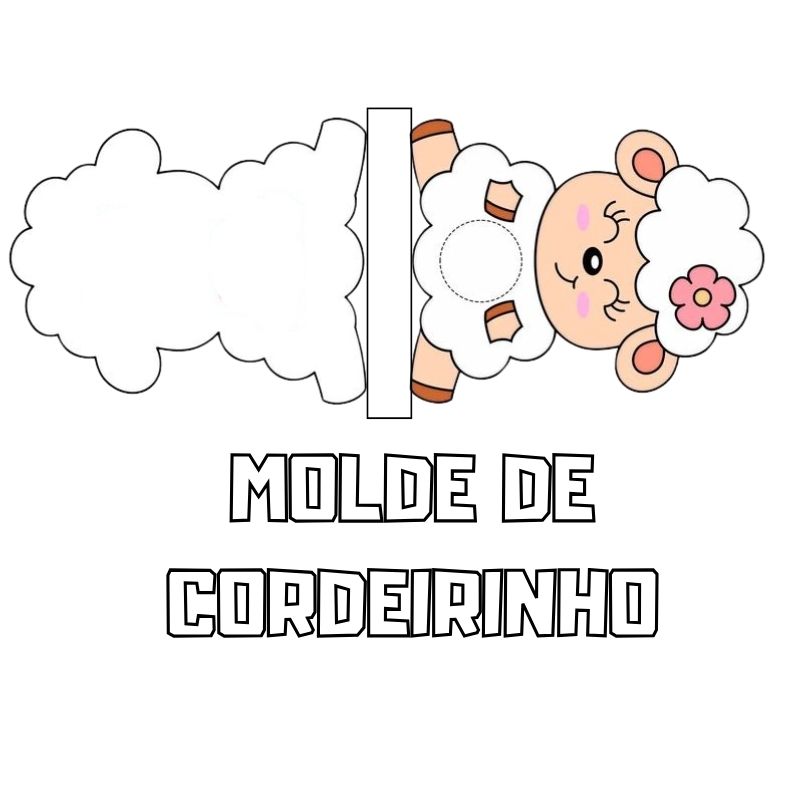 lembrancinha molde cordeirinho
