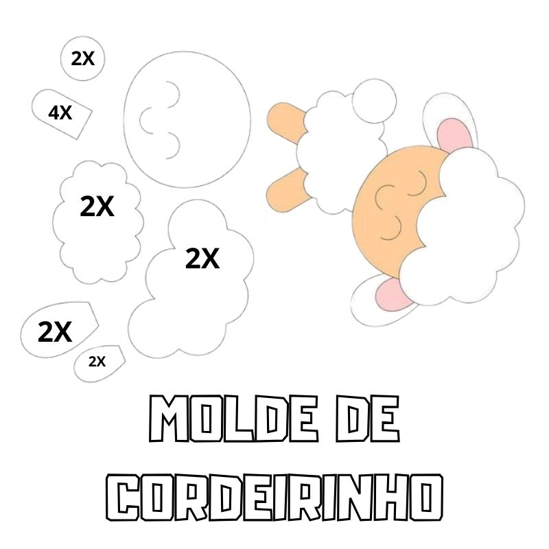 modelo de lembrancinha de cordeirinho