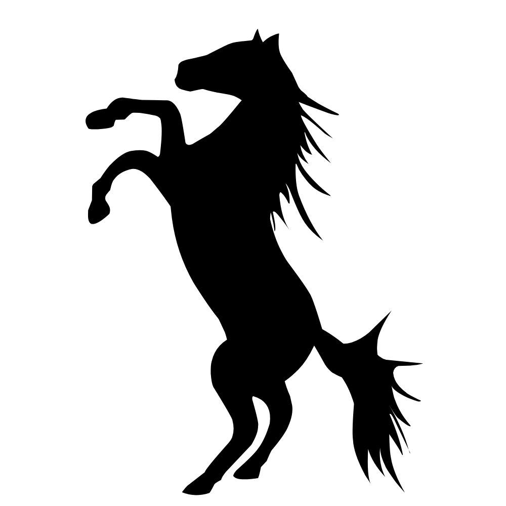 molde de cavalo em pe