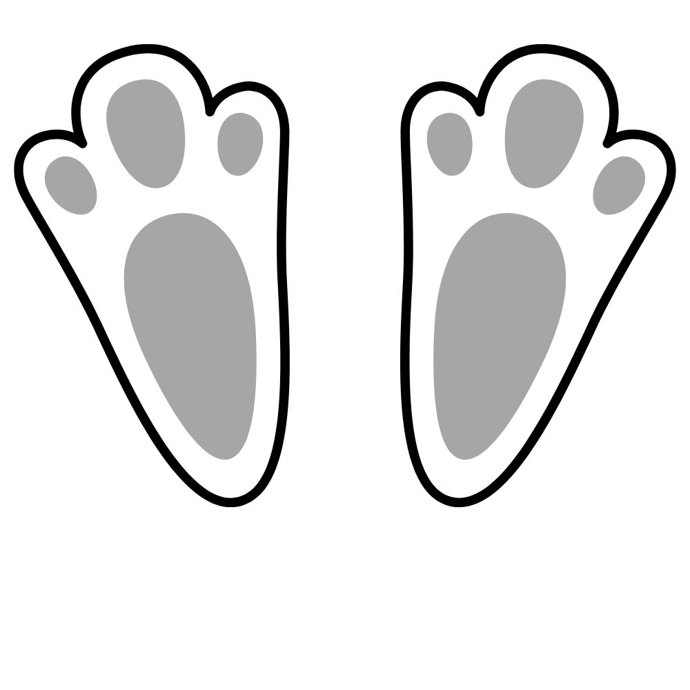 desenho pata de coelho