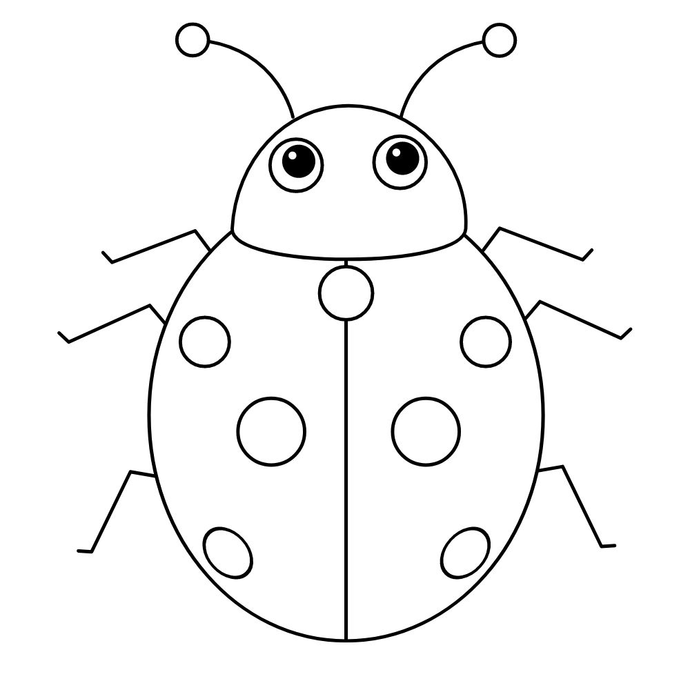 joaninha para colorir