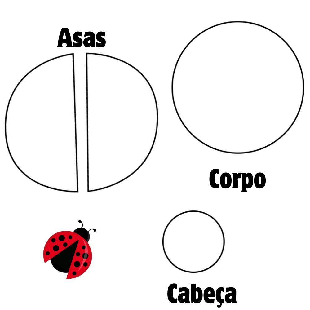 molde de joaninha para imprimir grande