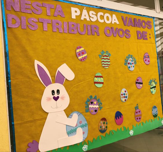 mural de pascoa em eva