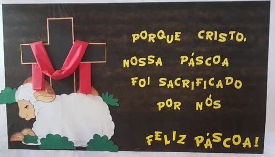 mural de pascoa para igreja foto