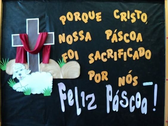 mural de pascoa para igreja