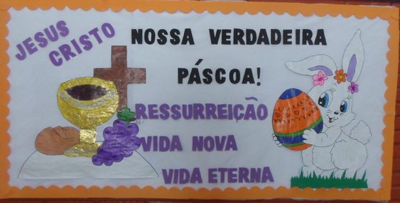 mural de pascoa para igreja