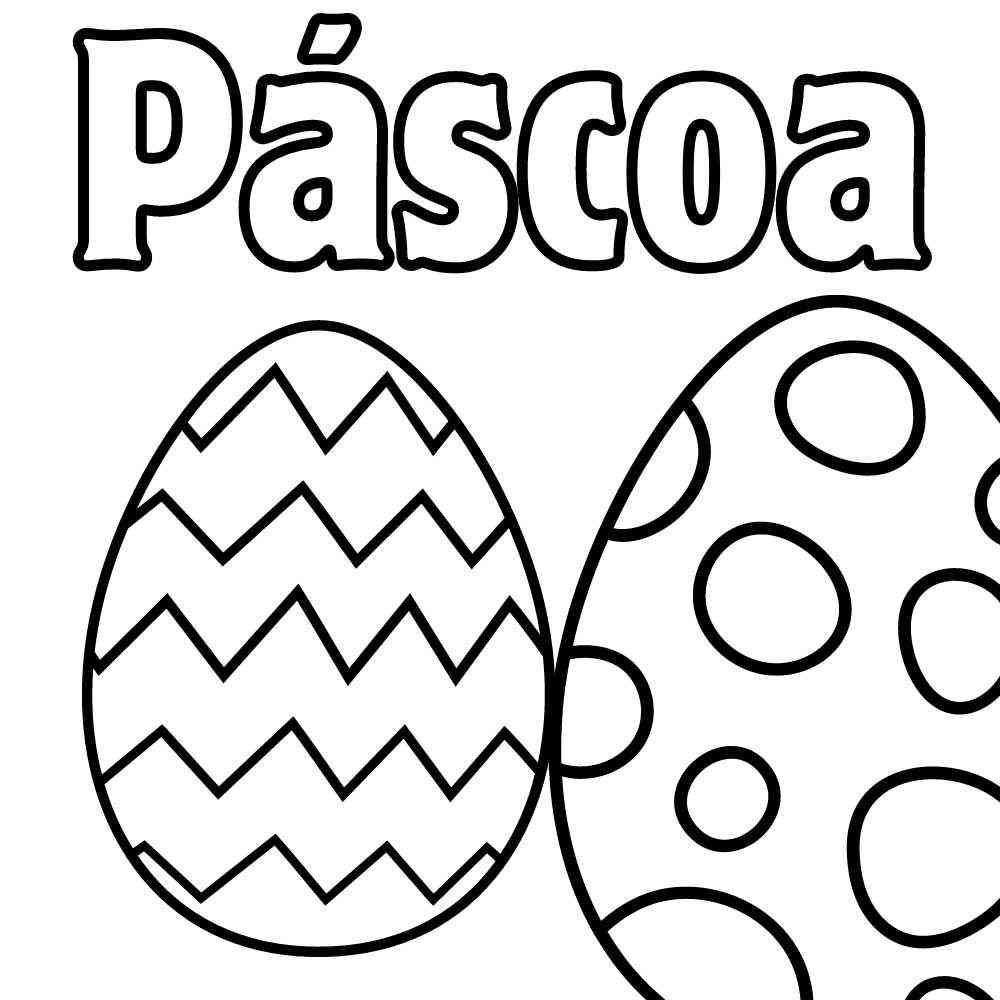 desenho de ovo de pascoa para pintar