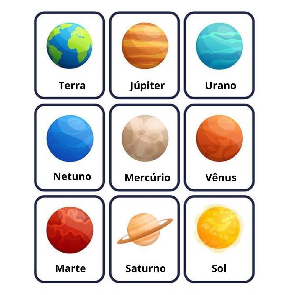 sistema solar colorido