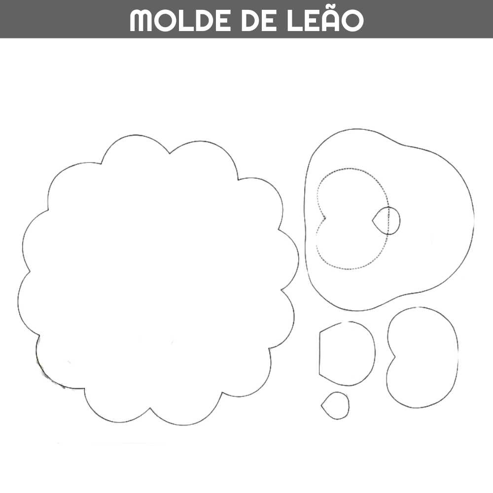 molde de leao em eva