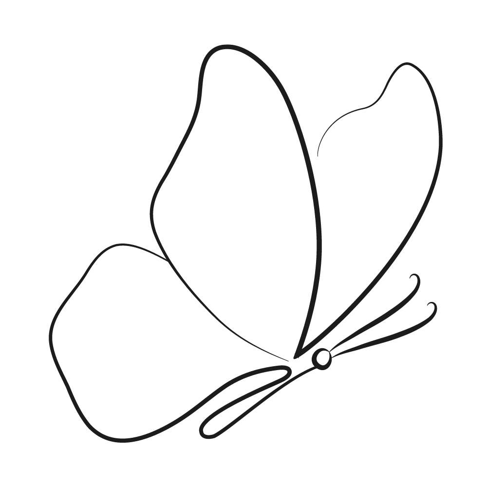 borboleta simples para pintar