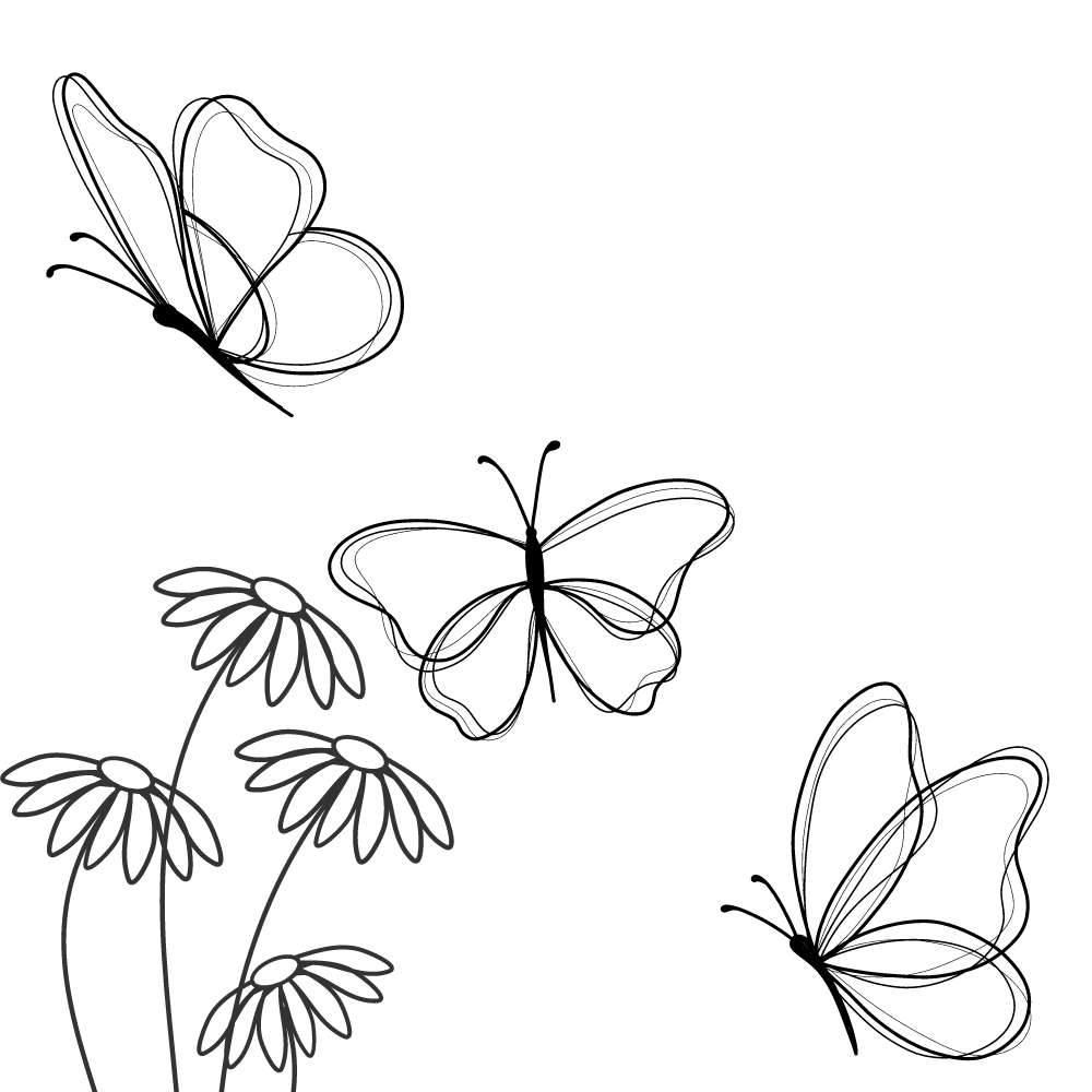 conjunto de borboletas