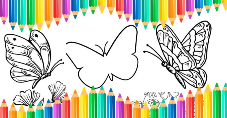 desenho de borboleta para pintar grande