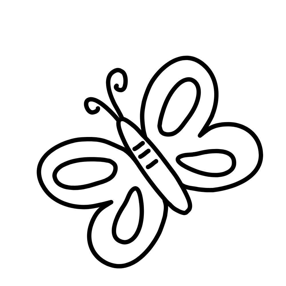 borboleta fofa para pintar