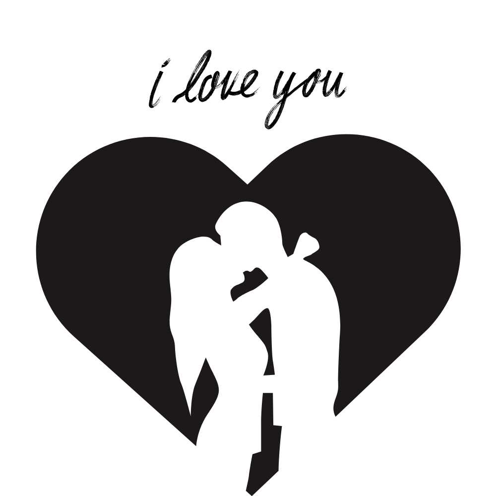 desenho de casal simples