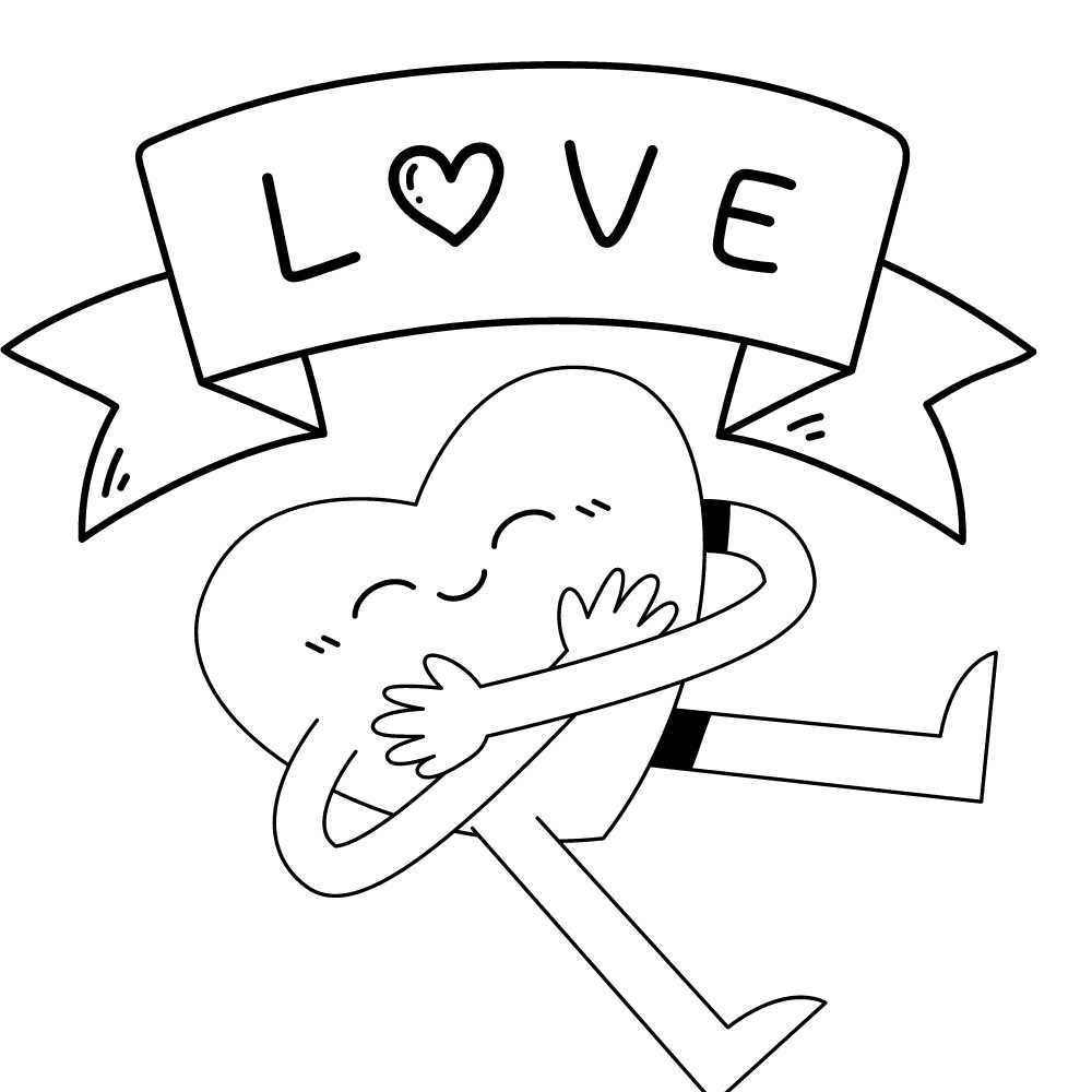 Desenho de Amor com Frase