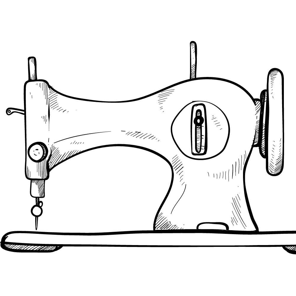 desenho de maquina de costura 