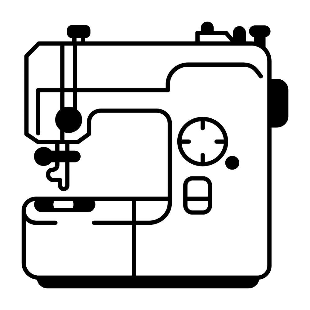 desenho de maquina de costura moderna