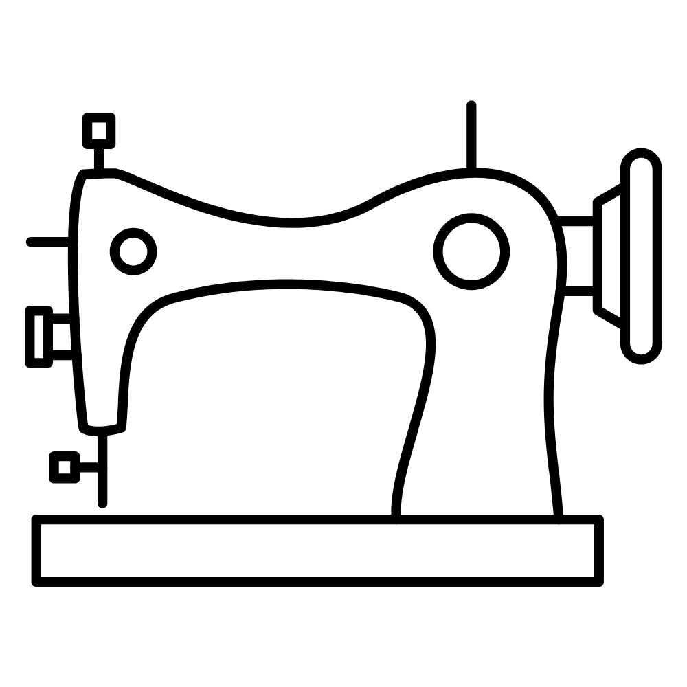 desenho de uma maquina de costura antiga