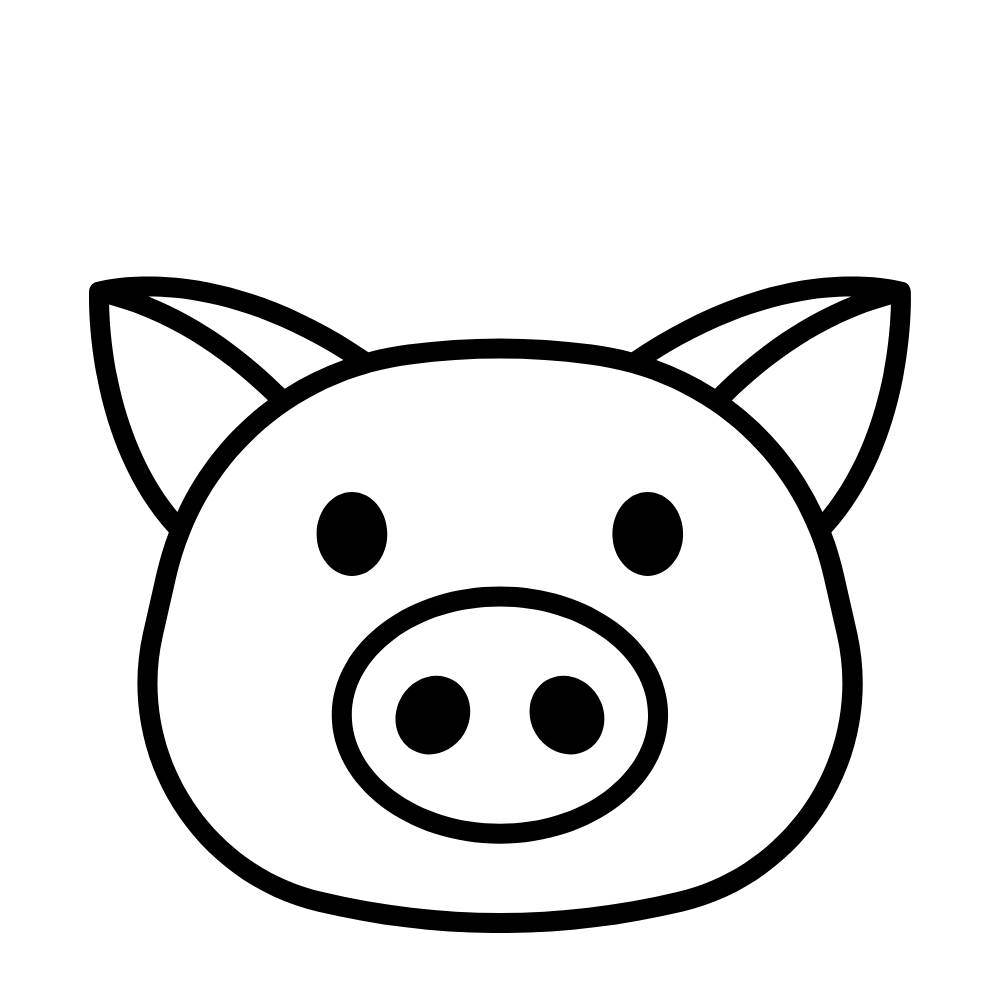 porco para colorir