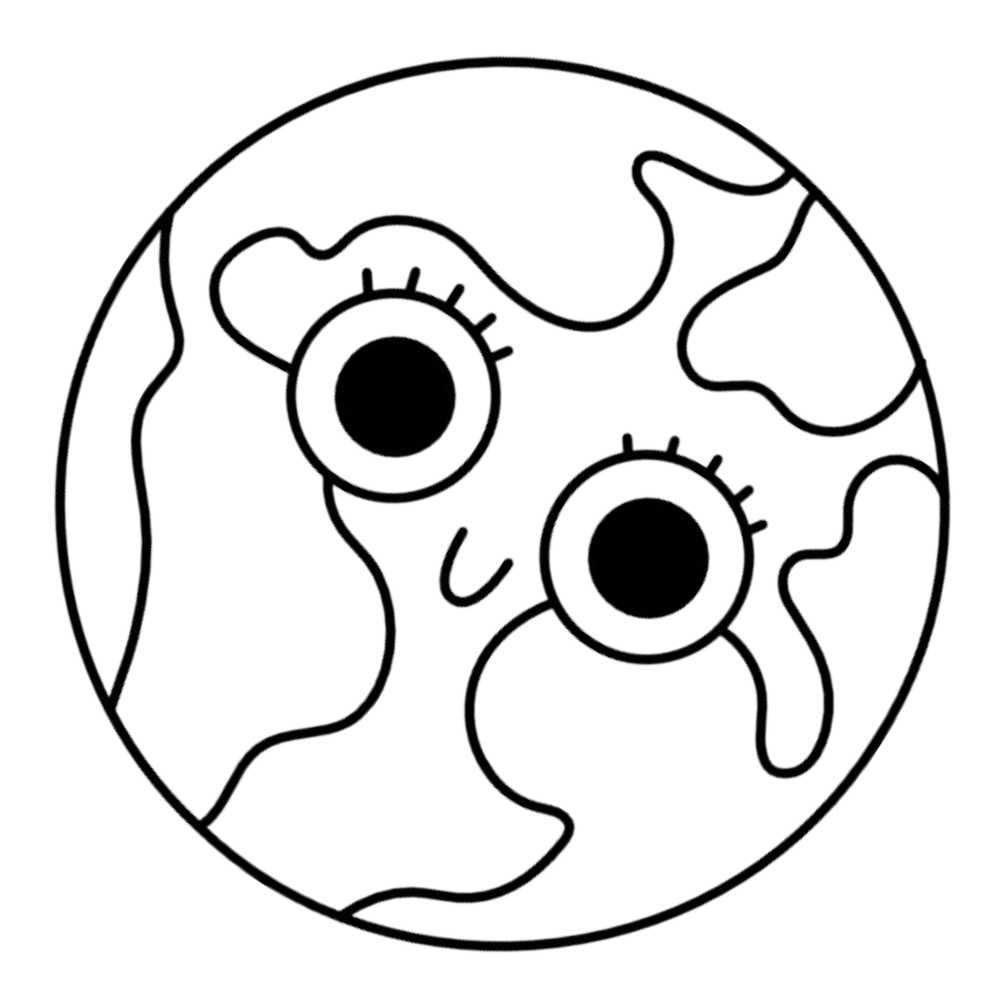 Desenho da Terra feliz