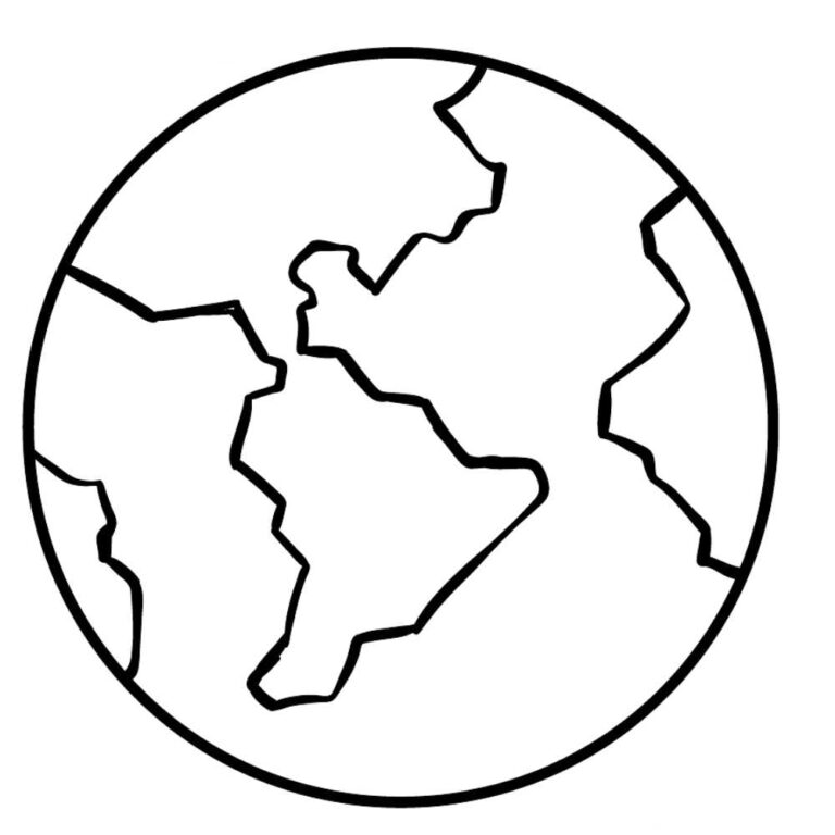 Desenhos do planeta Terra para colorir - Artesanato Passo a Passo!