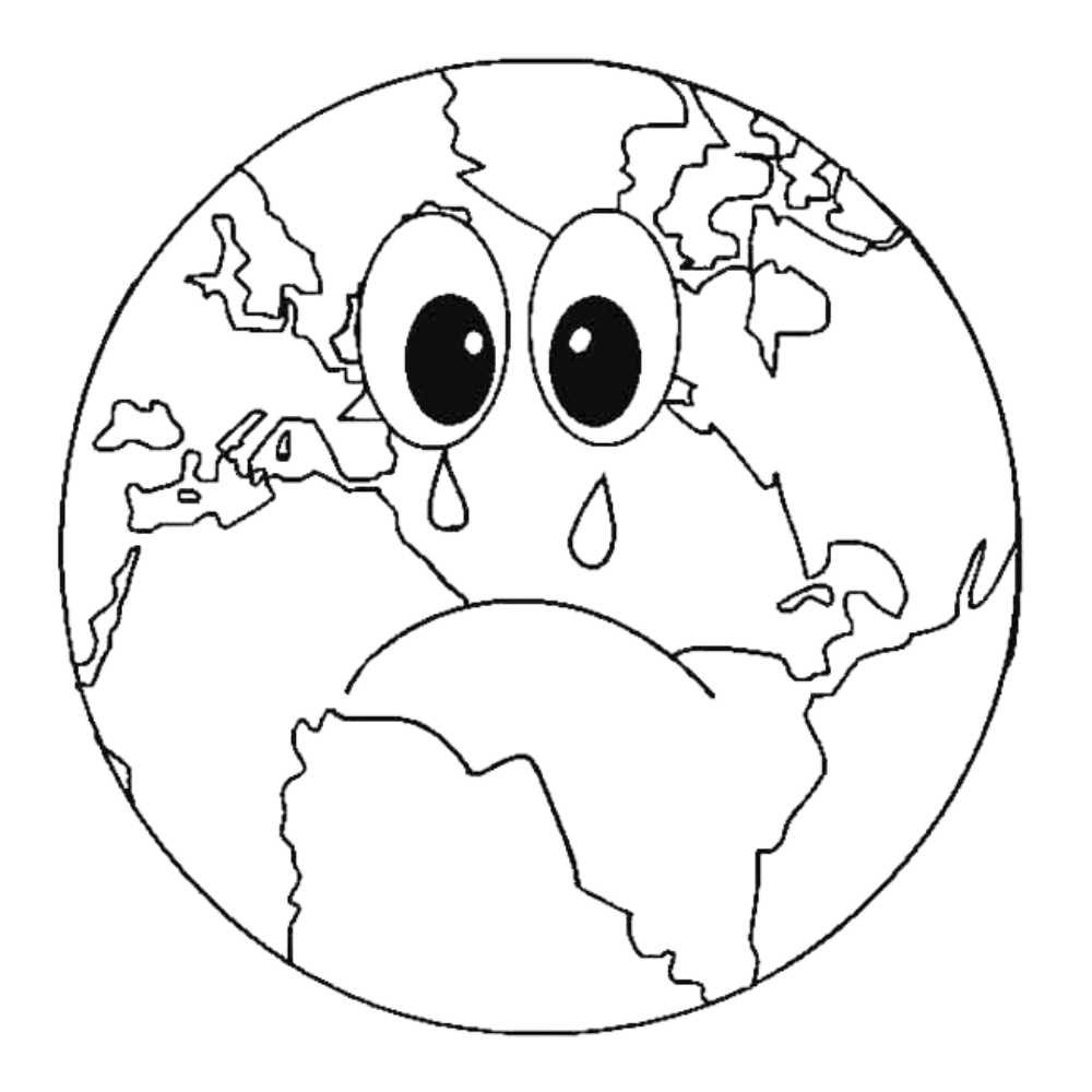 Desenhos do planeta Terra triste