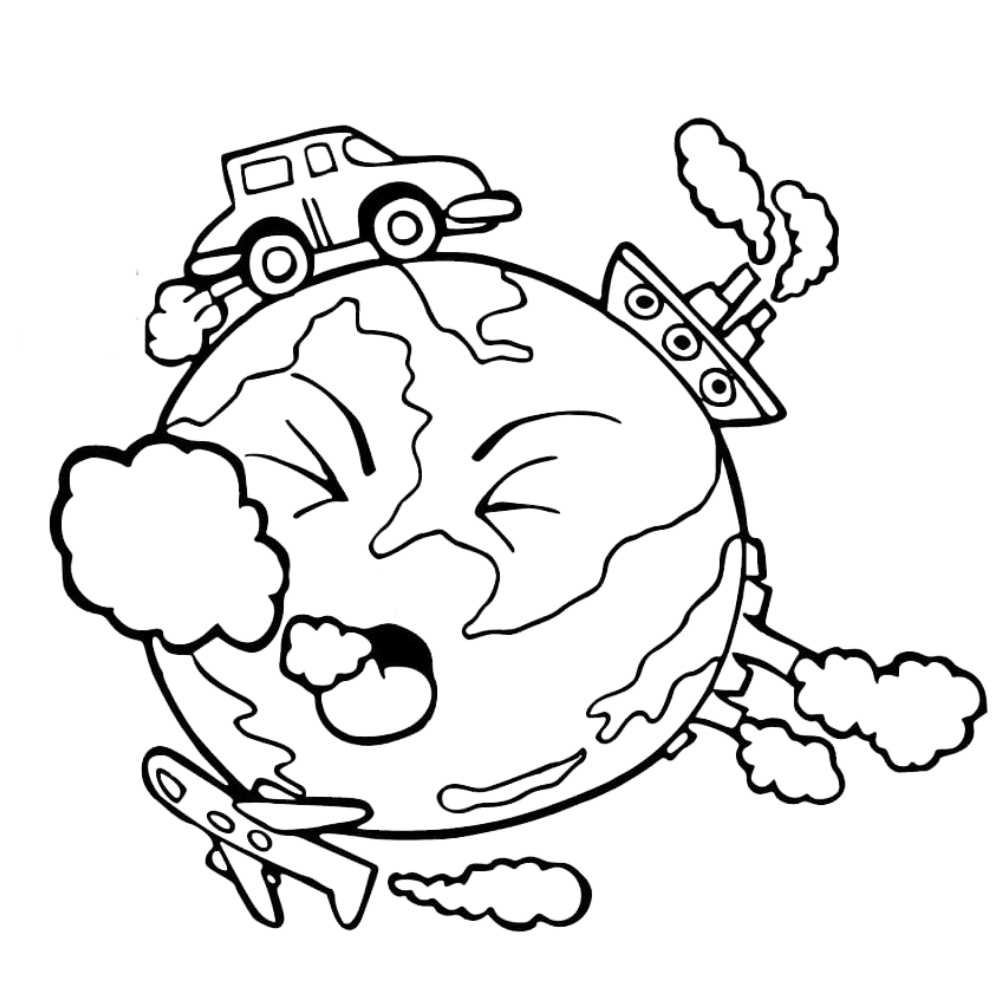 planeta Terra poluido