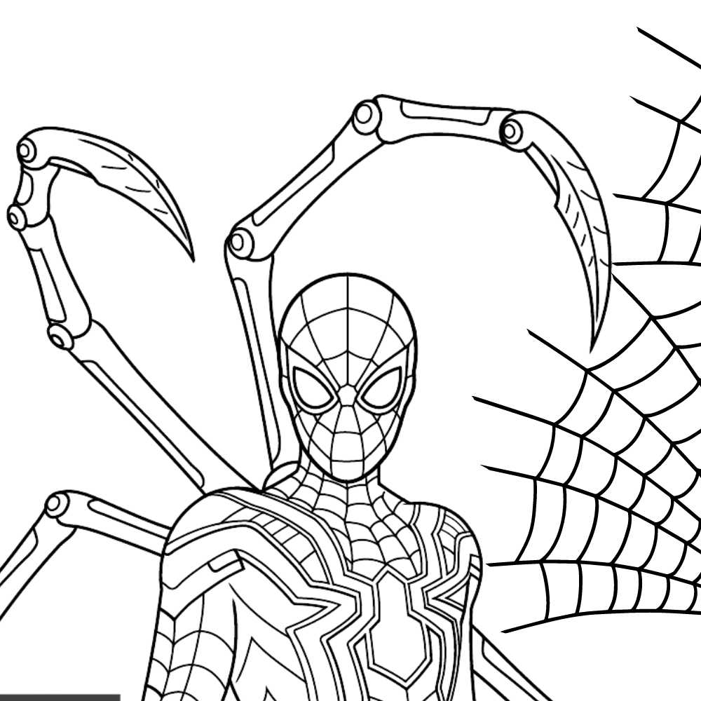 homem aranha de ferro para colorir