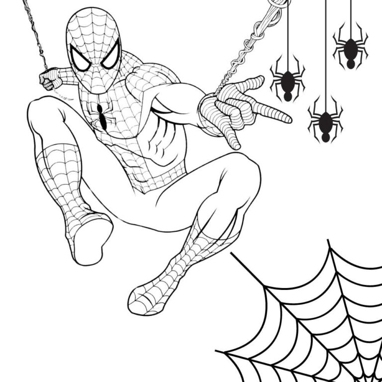 Homem Aranha para colorir e imprimir - Artesanato Passo a Passo!