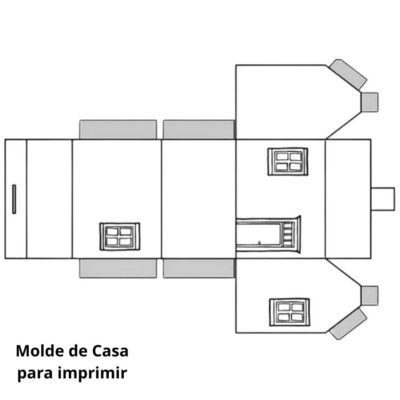 Molde de casa para imprimir e montar grátis - Artesanato Passo a Passo!