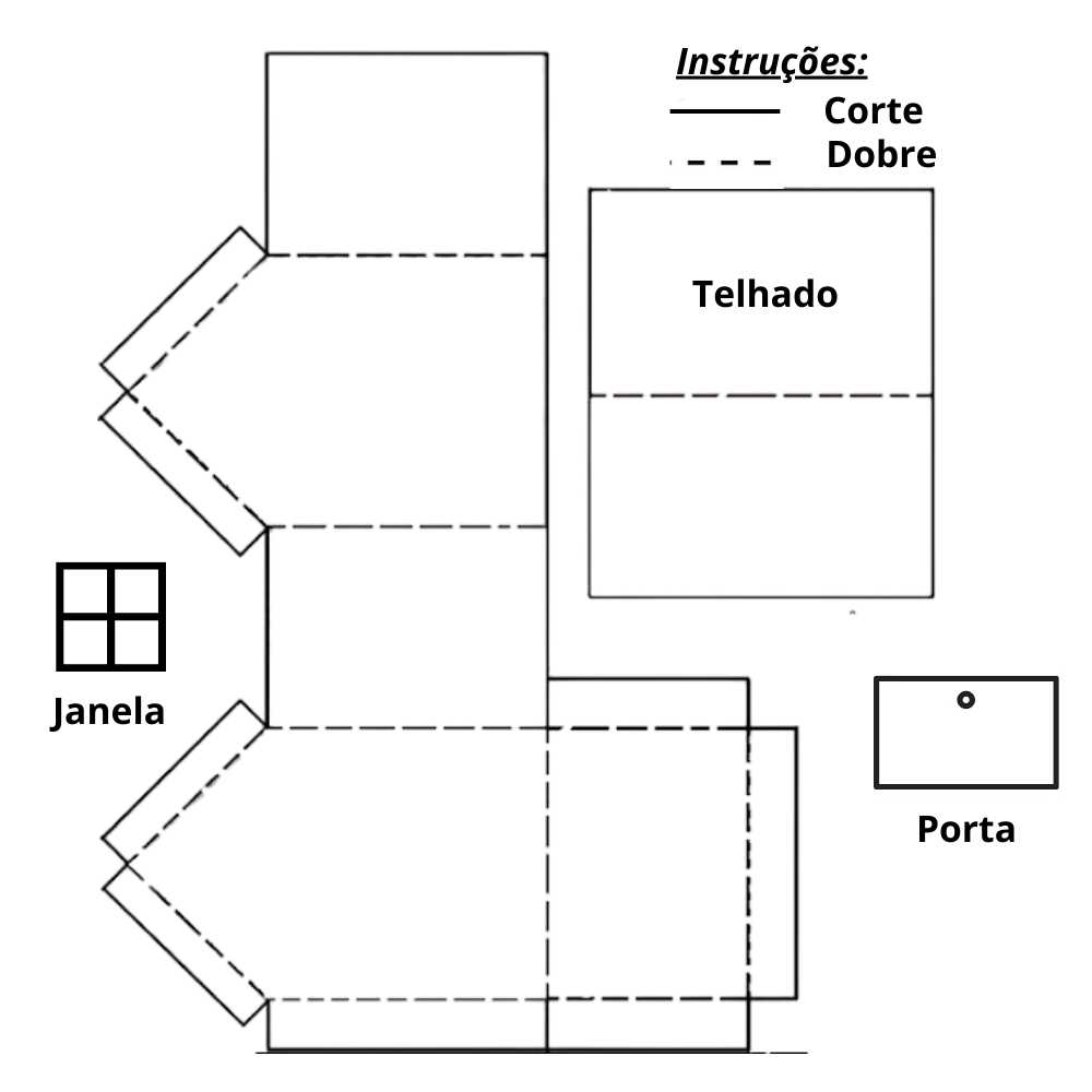molde de casa para imprimir