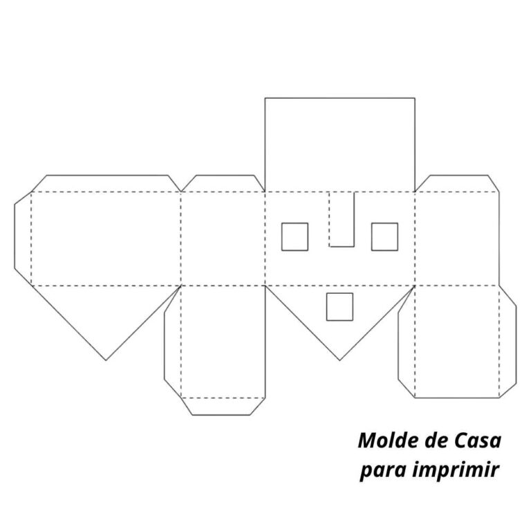 Molde de casa para imprimir e montar grátis - Artesanato Passo a Passo!