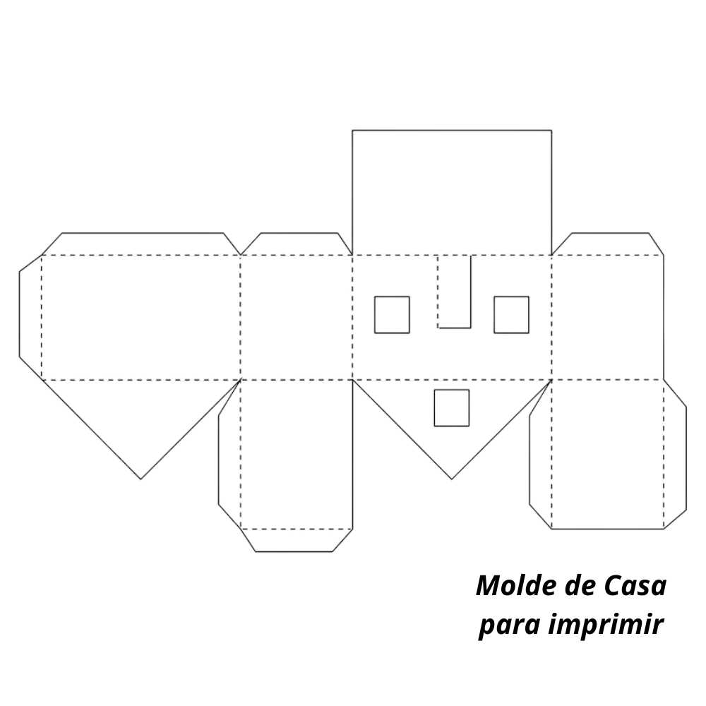 molde de casa para imprimir e montar gratis