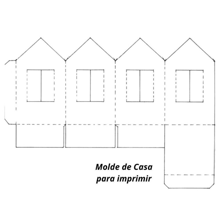 Molde de casa para imprimir e montar grátis - Artesanato Passo a Passo!