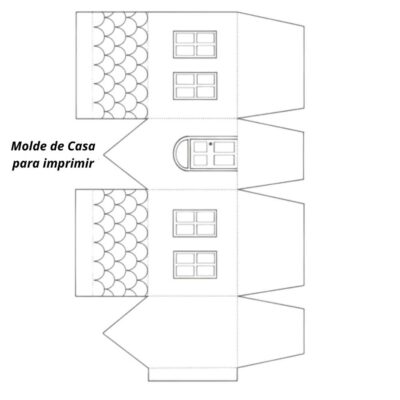 Molde de casa para imprimir e montar grátis - Artesanato Passo a Passo!