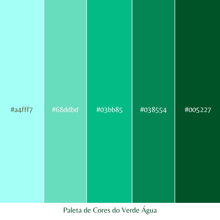 paleta de cores verde agua