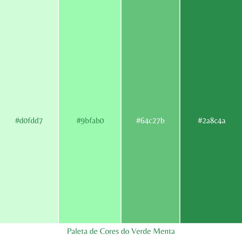 paleta de cores verde menta